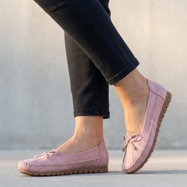 Nicole | Women Orthopedic Bow Detail Slip On Loafers