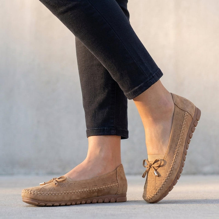 Nicole | Women Orthopedic Bow Detail Slip On Loafers