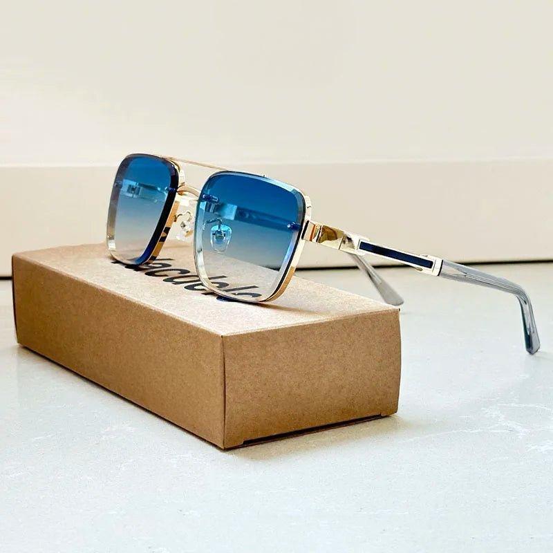 Owen | Sunglasses Retro Aviator Gold Titanium UV400 Gradient