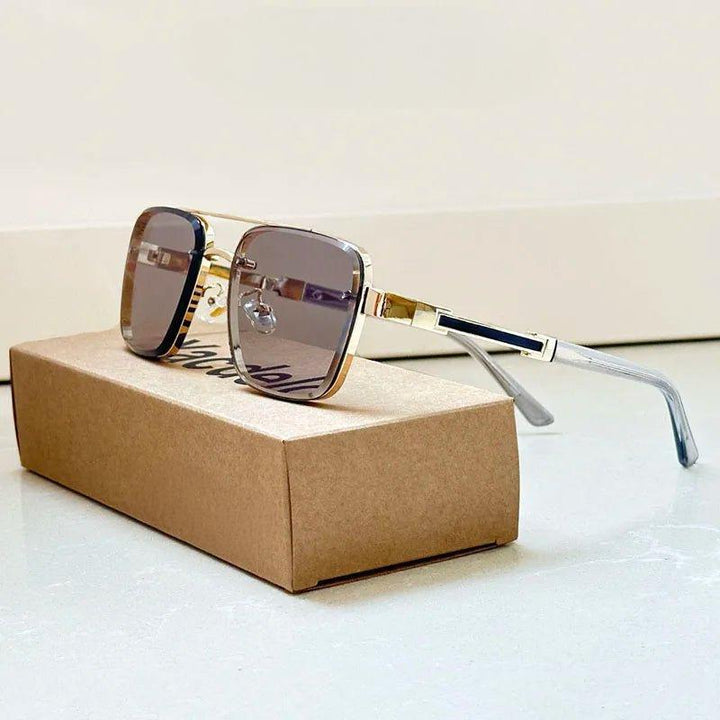 Owen | Sunglasses Retro Aviator Gold Titanium UV400 Gradient
