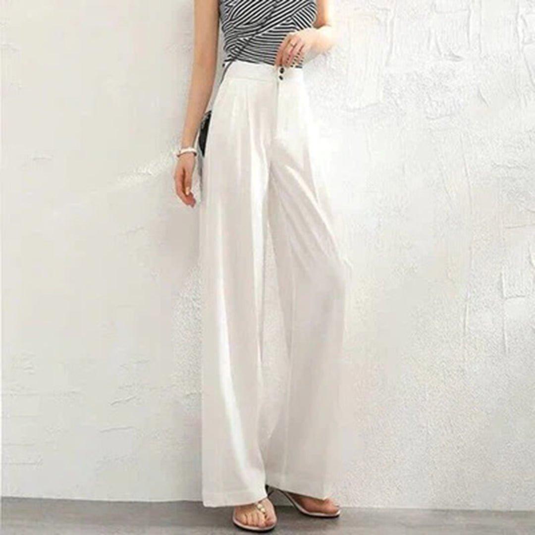 Penelope | Linen Wide Leg Pants High Waisted Breathable Lightweight