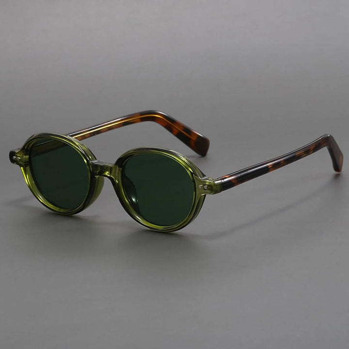 Penelope | Sunglasses Oval Acetate Polarized TR90 Arms Green Lenses
