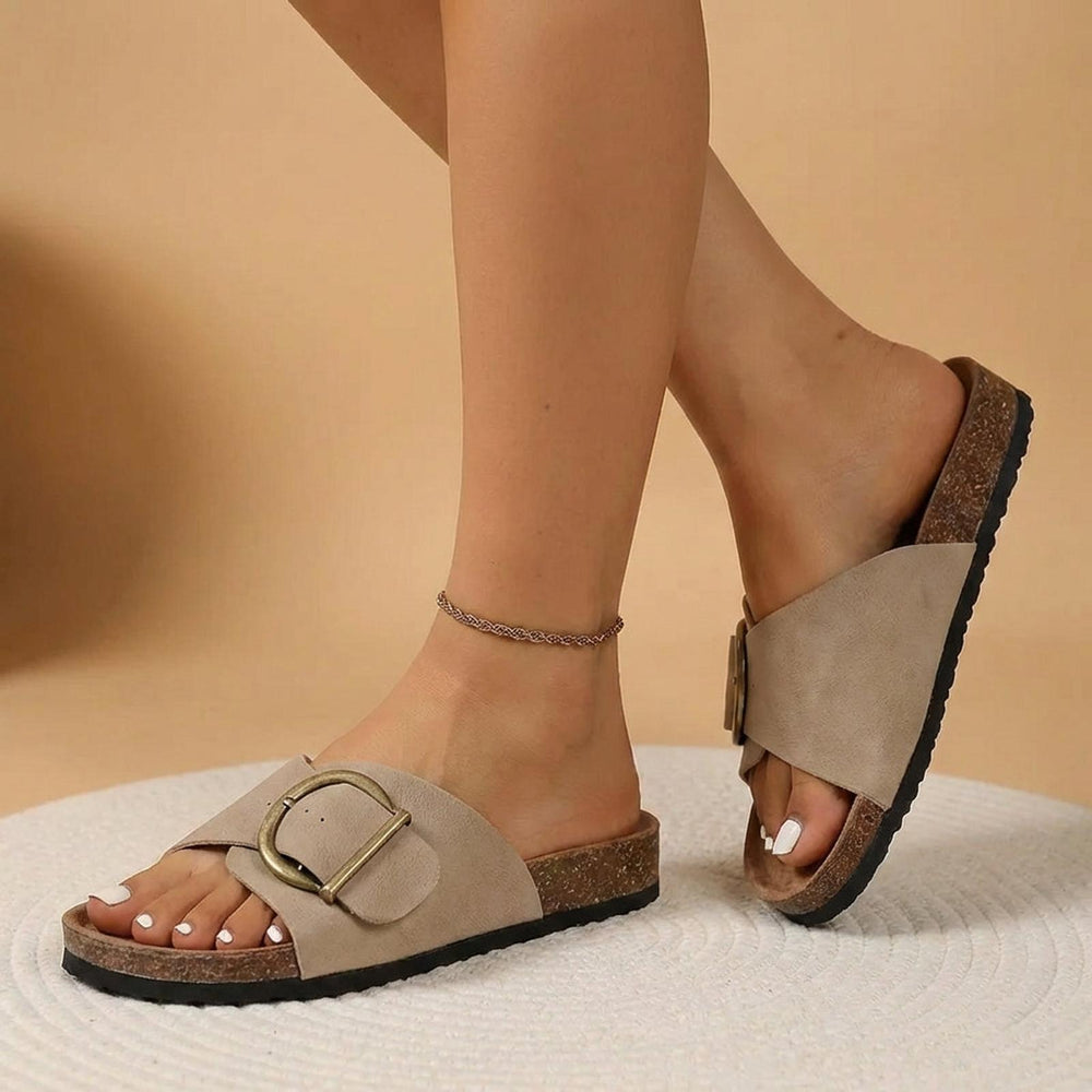 Penelope | Women Orthopedic Buckle Strap Slip On Sandals