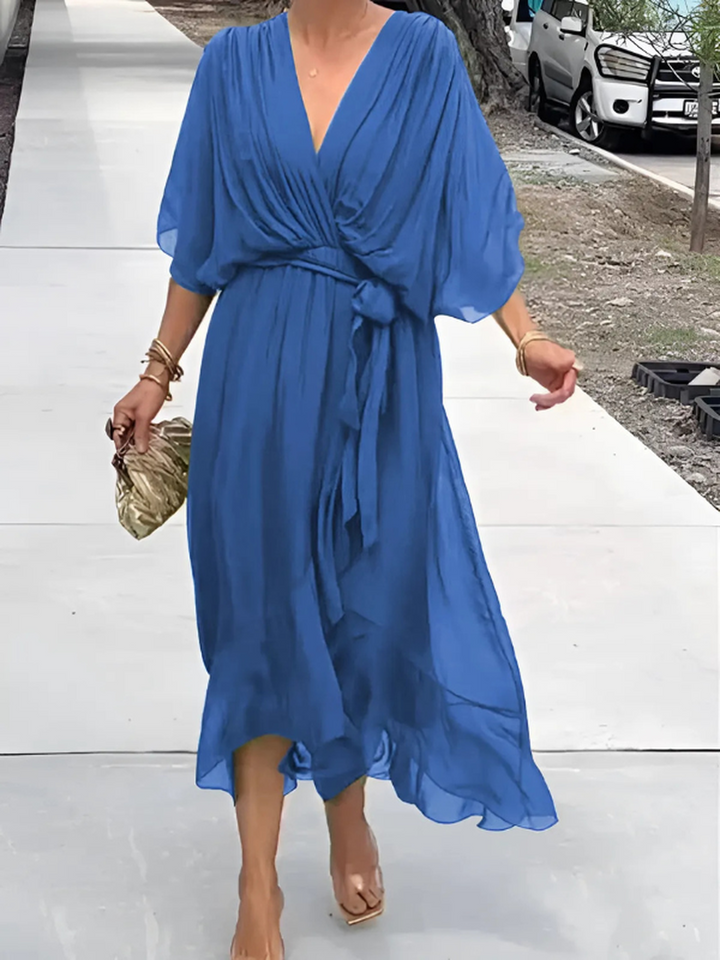 Penelope | Women's Summer Wrap Midi Evening Party Dress