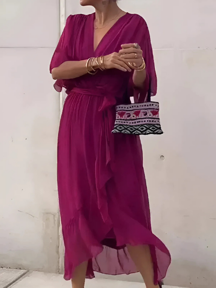 Penelope | Women's Summer Wrap Midi Evening Party Dress