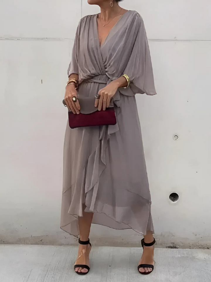 Penelope | Women's Summer Wrap Midi Evening Party Dress