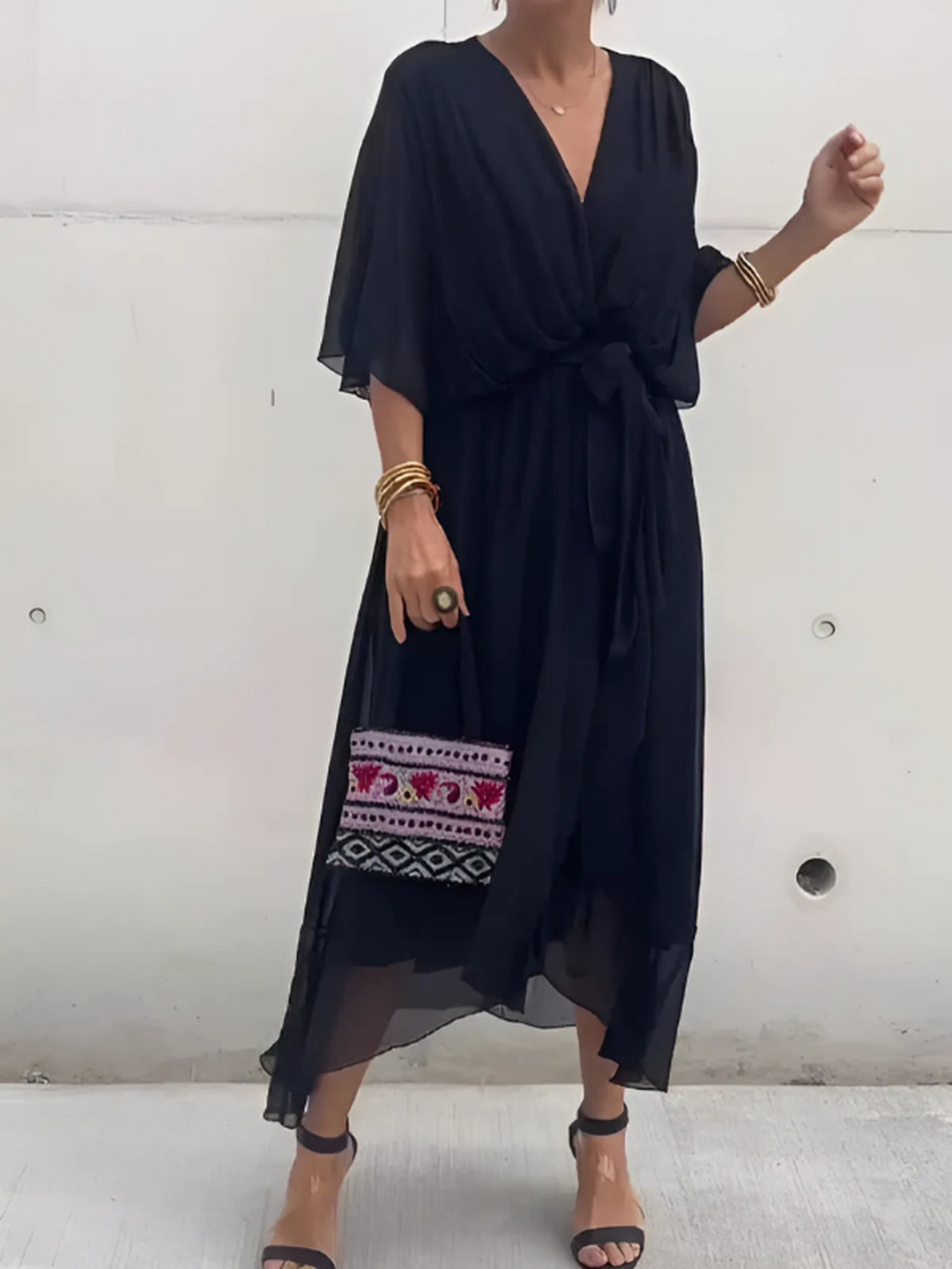 Penelope | Women's Summer Wrap Midi Evening Party Dress