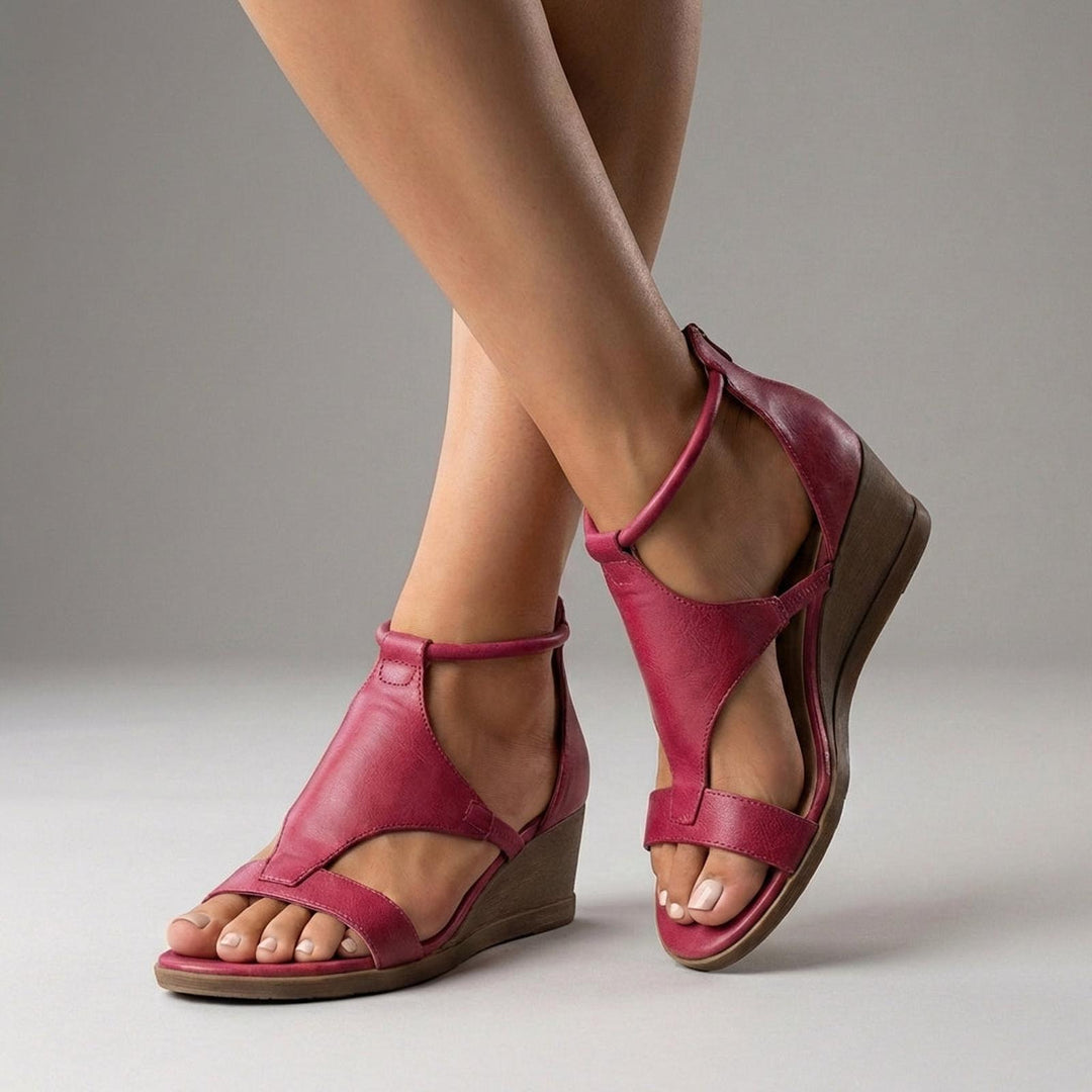 Peyton | Women Orthopedic Ankle Strap Wedge Sandals