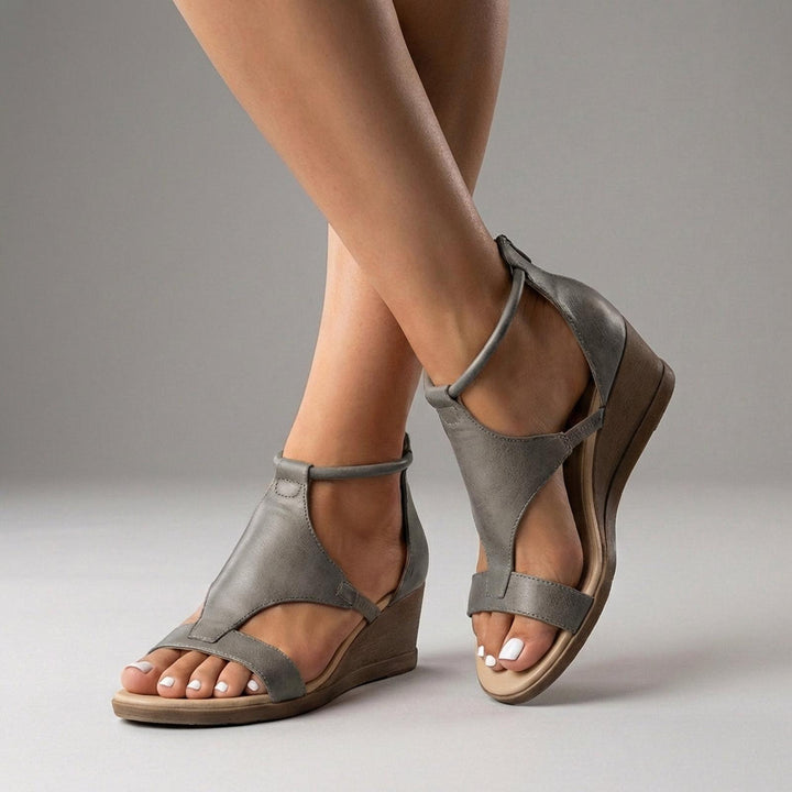 Peyton | Women Orthopedic Ankle Strap Wedge Sandals