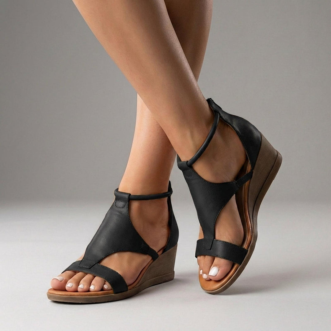 Peyton | Women Orthopedic Ankle Strap Wedge Sandals