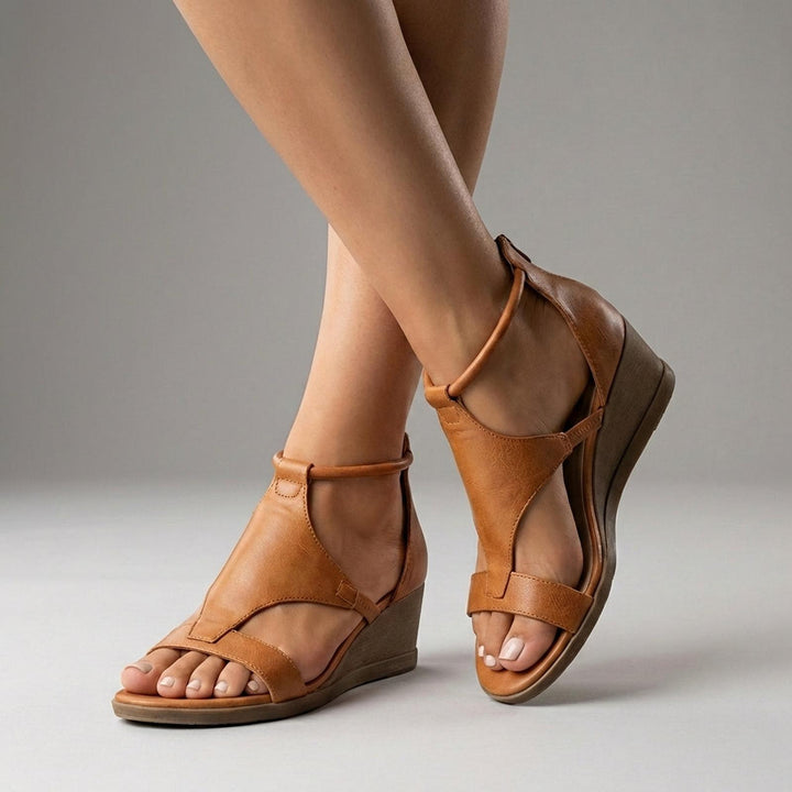 Peyton | Women Orthopedic Ankle Strap Wedge Sandals