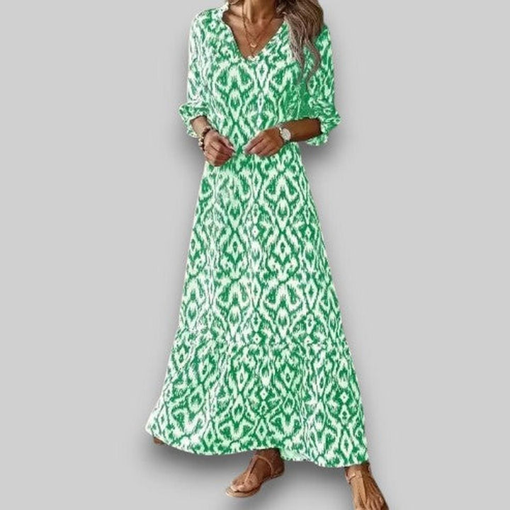 Quinta | V-Neck Summer Dress with Short Sleeves
