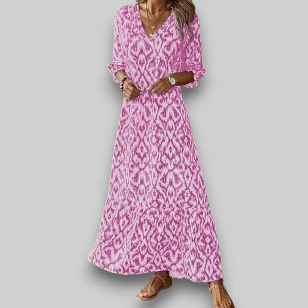 Quinta | V-Neck Summer Dress with Short Sleeves