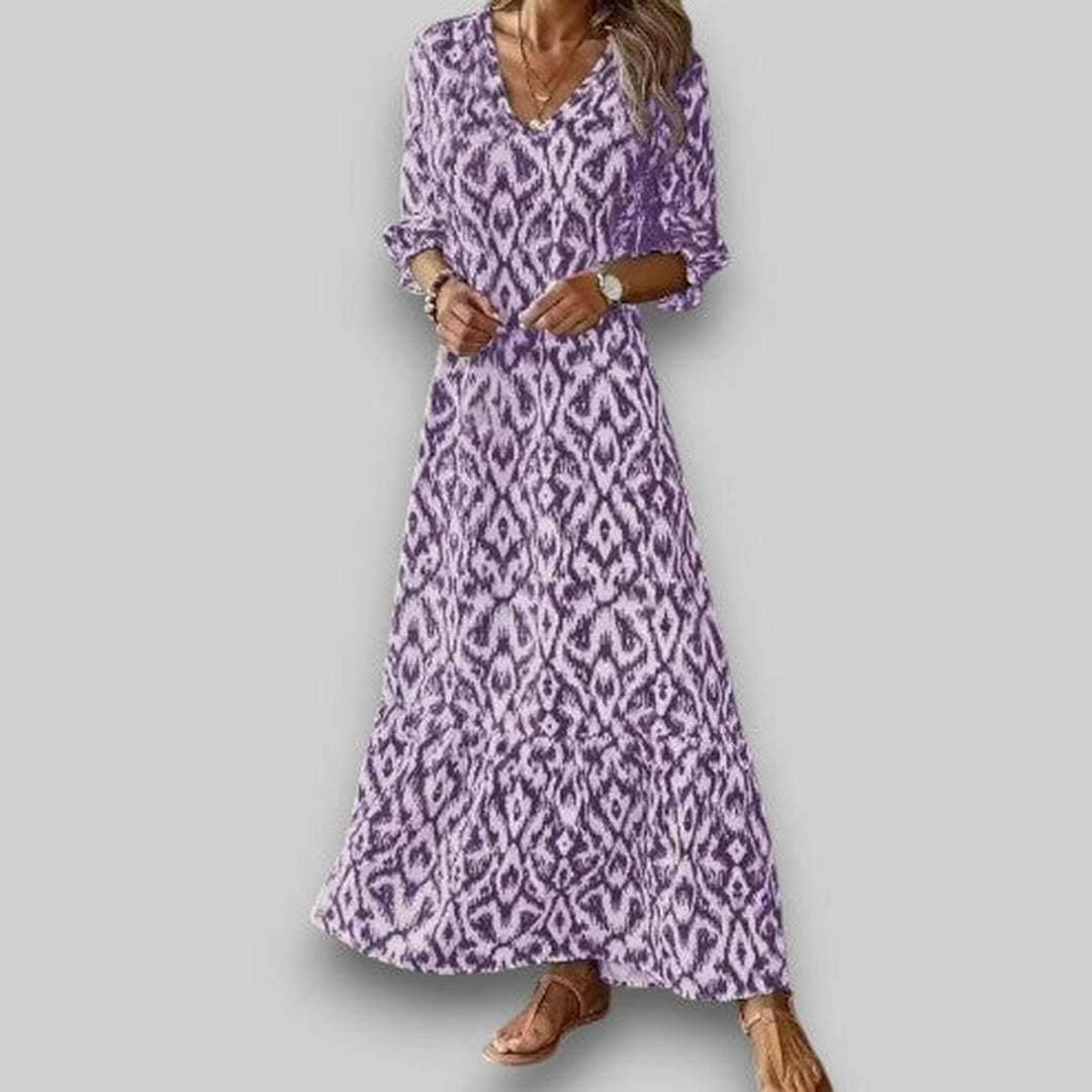 Quinta | V-Neck Summer Dress with Short Sleeves