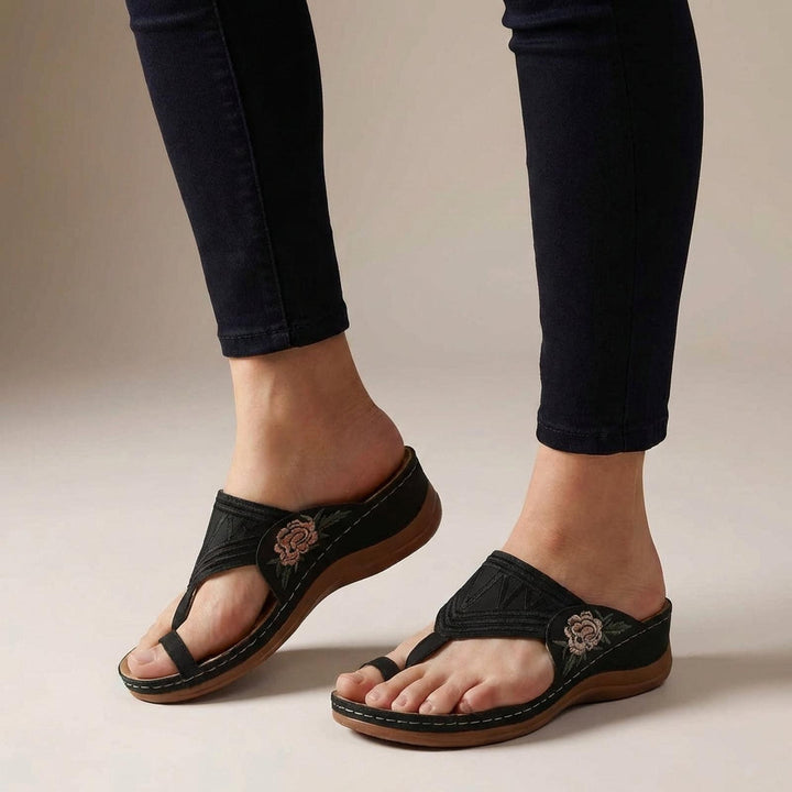 Rachel | Women Orthopedic Floral Strap Slip On Sandals