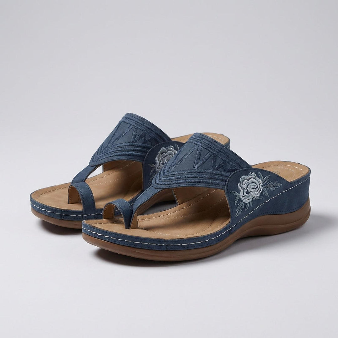 Rachel | Women Orthopedic Floral Strap Slip On Sandals