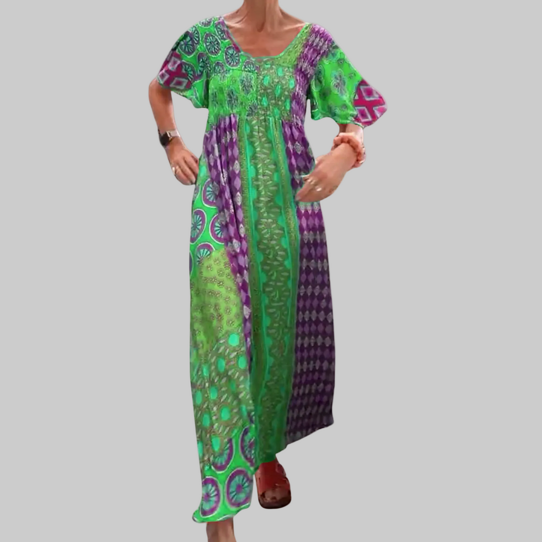 Rachel | Women's Bohemian Patchwork Maxi Dress