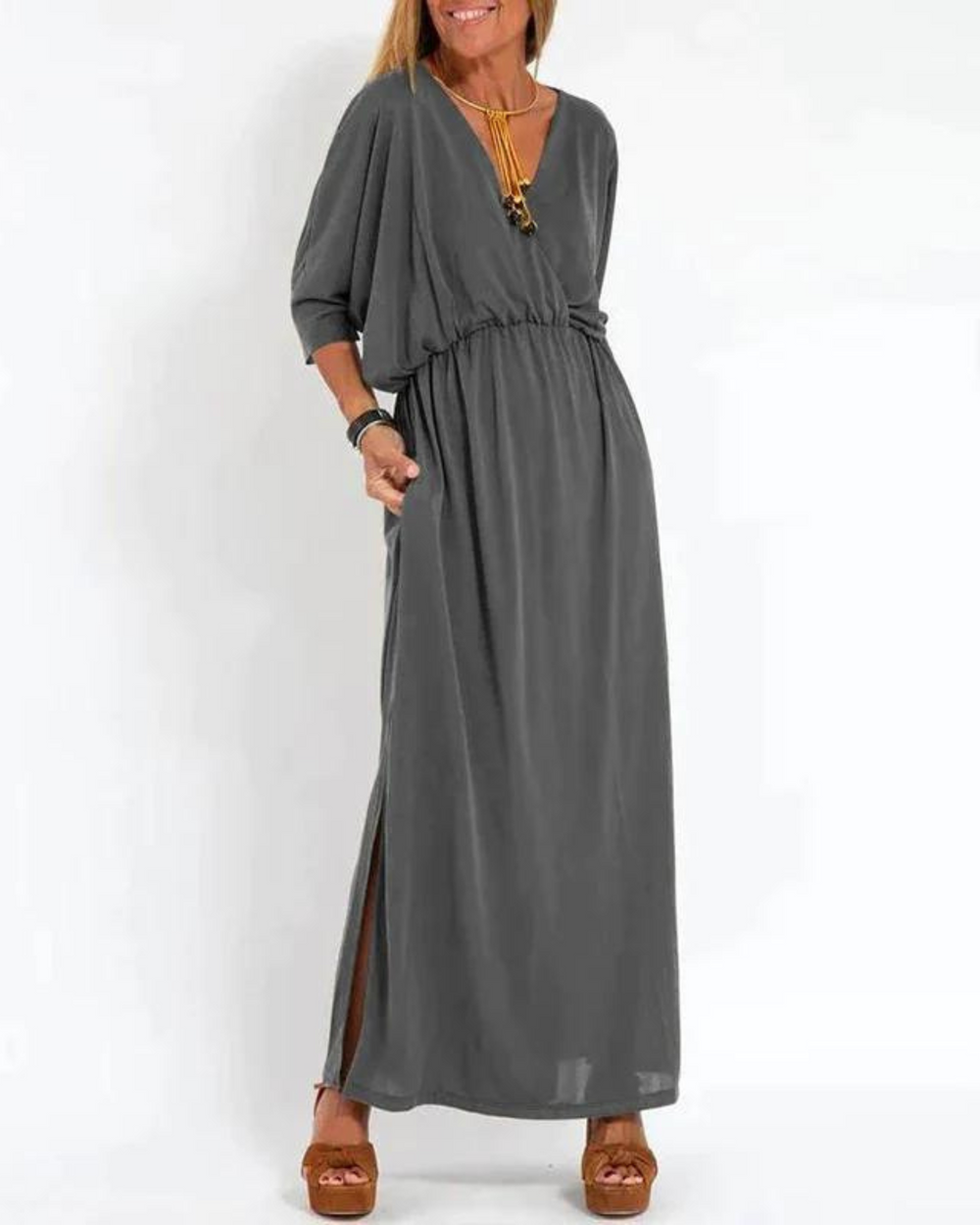 Rachel | Women's Summer Strapless Maxi Layered Dress