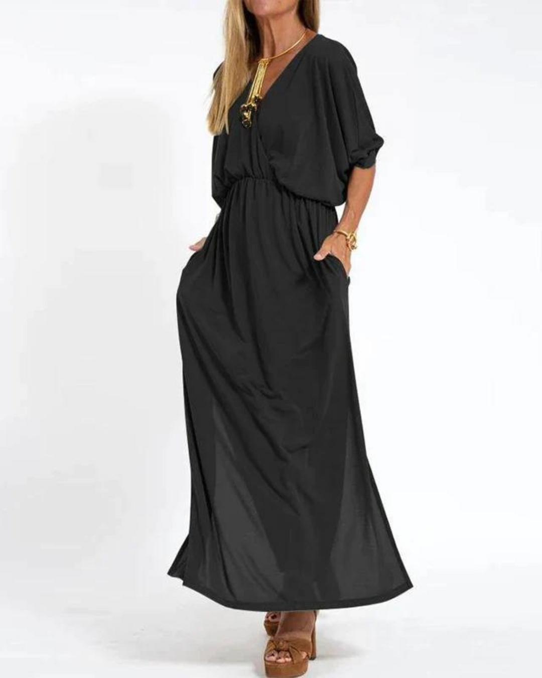 Rachel | Women's Summer Strapless Maxi Layered Dress