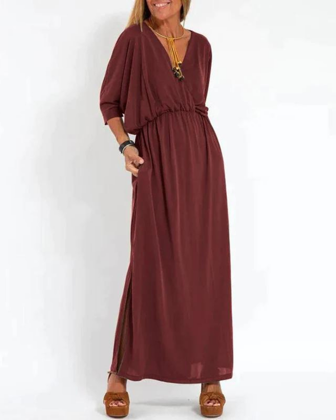 Rachel | Women's Summer Strapless Maxi Layered Dress