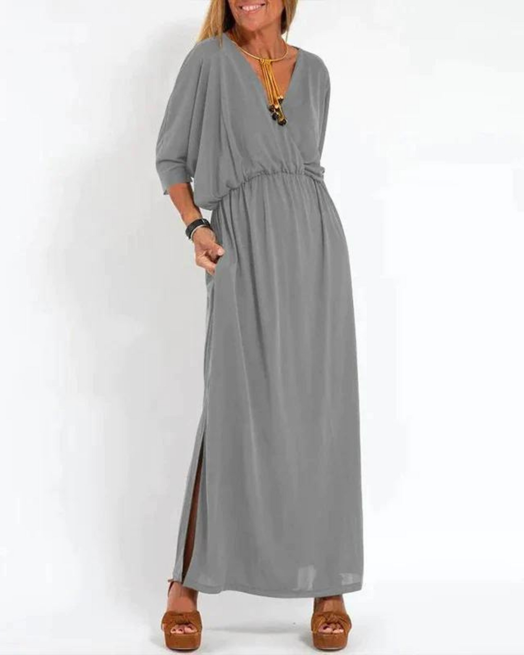 Rachel | Women's Summer Strapless Maxi Layered Dress