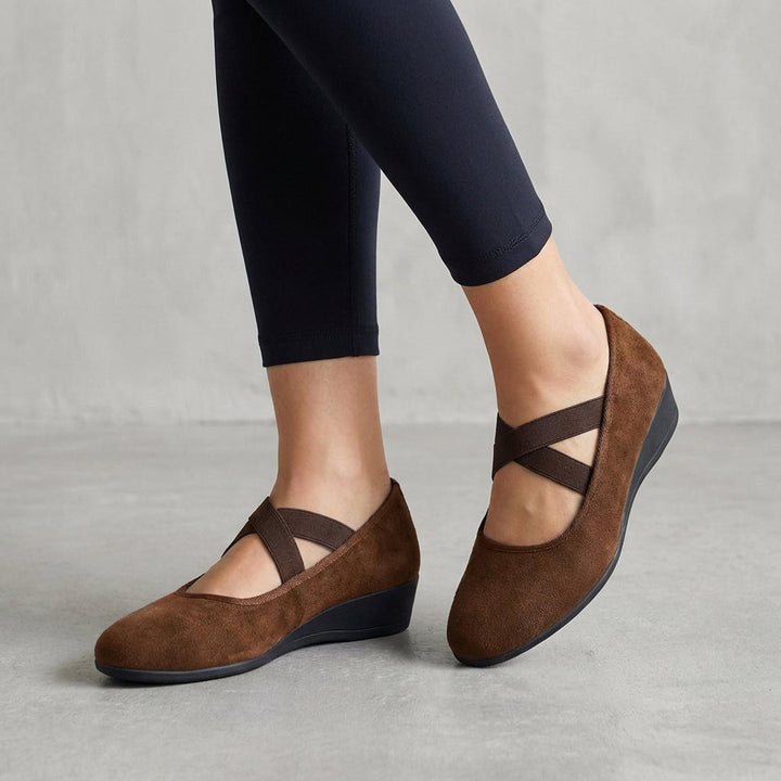 Rebecca | Women Orthopedic Cross Strap Wedge Shoes