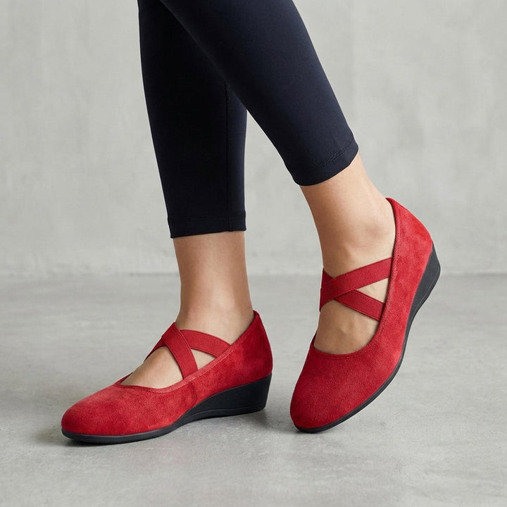 Rebecca | Women Orthopedic Cross Strap Wedge Shoes