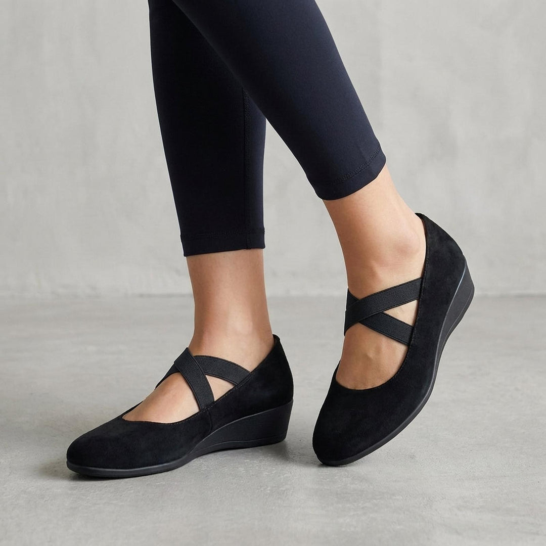 Rebecca | Women Orthopedic Cross Strap Wedge Shoes