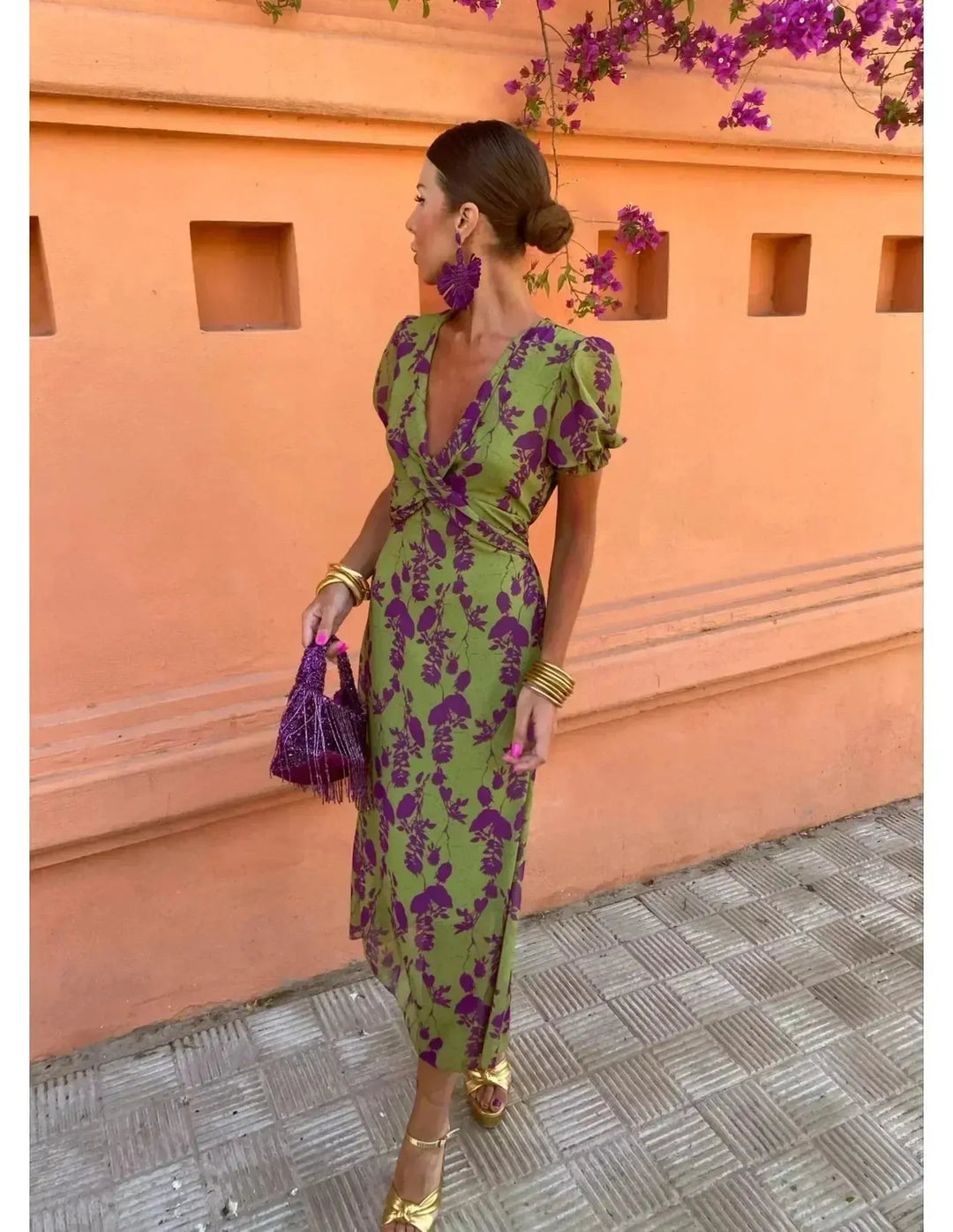 Rebecca | Women's Summer Floral Wrap Mini Dress