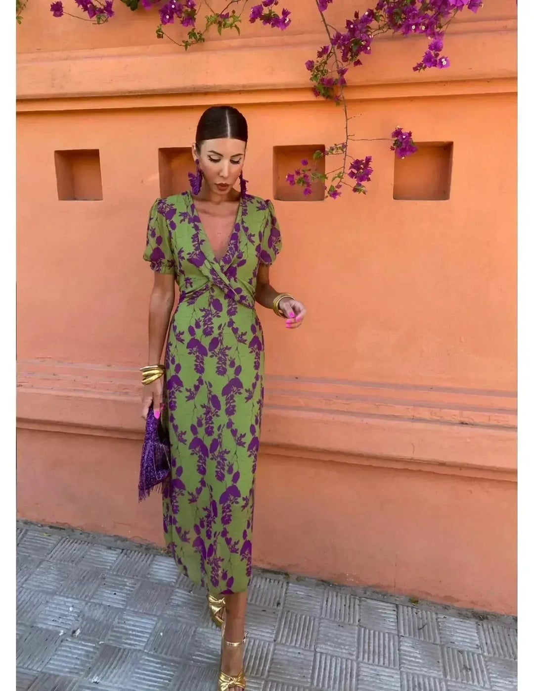 Rebecca | Women's Summer Floral Wrap Mini Dress