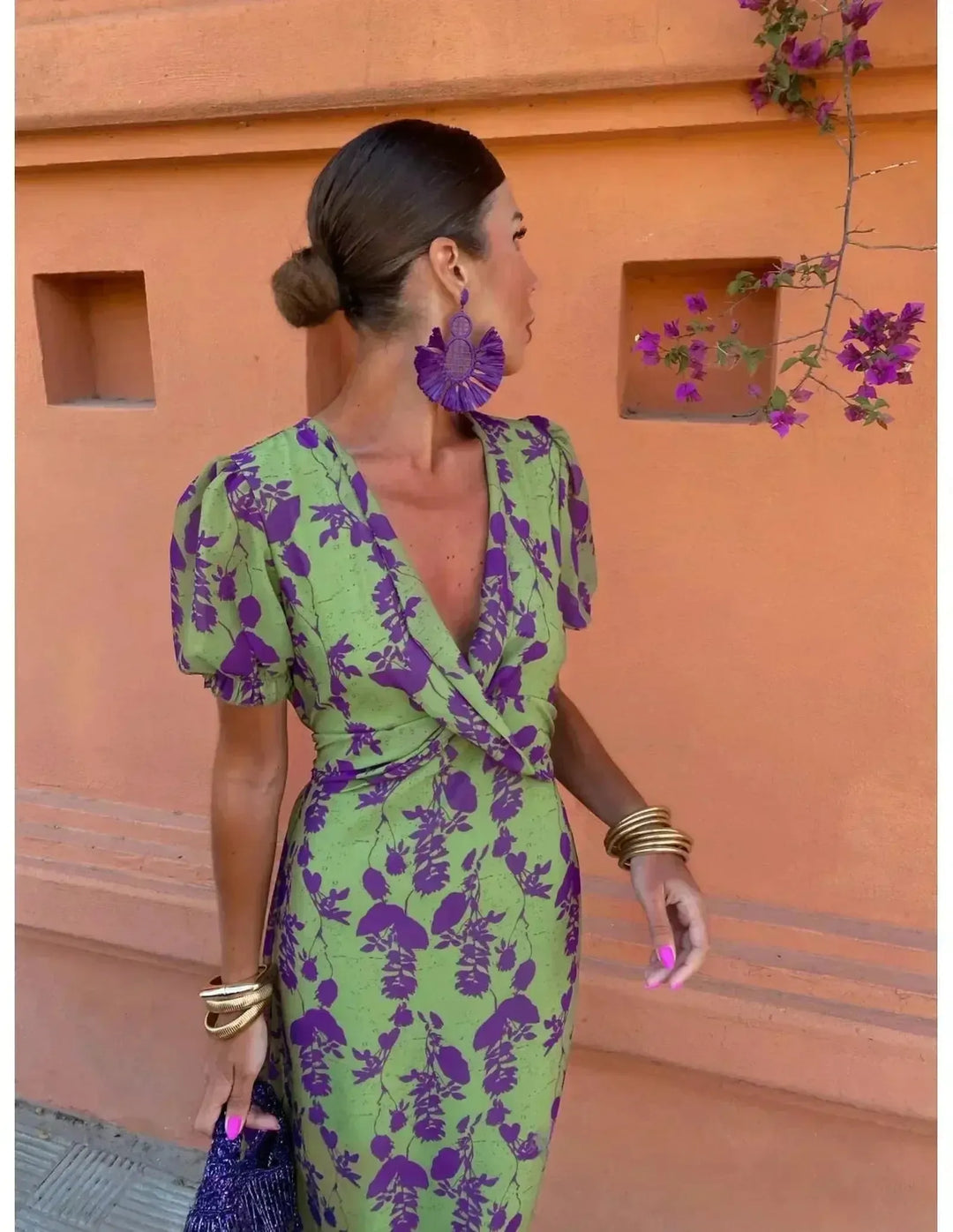 Rebecca | Women's Summer Floral Wrap Mini Dress
