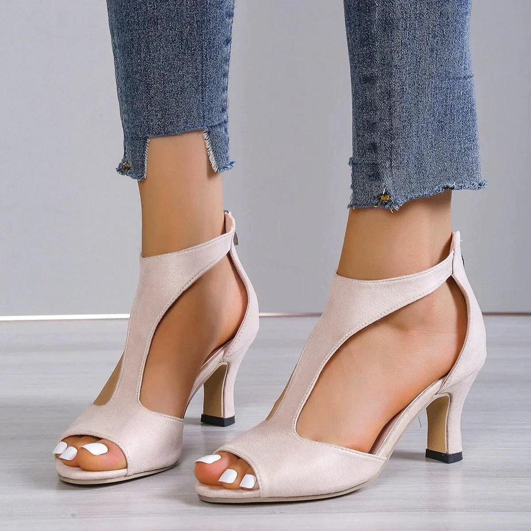 Riley | Women's Elegant Cutout Heel Espadrilles Sandals