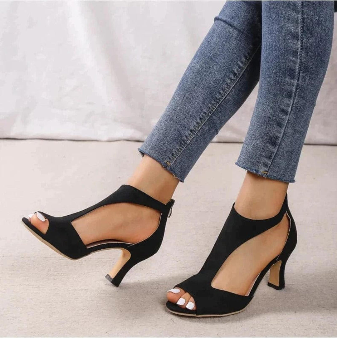 Riley | Women's Elegant Cutout Heel Espadrilles Sandals
