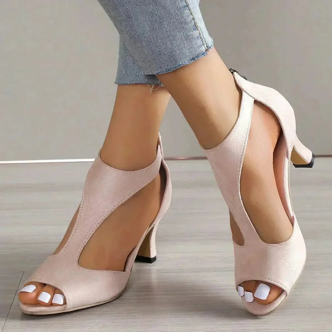 Riley | Women's Elegant Cutout Heel Espadrilles Sandals
