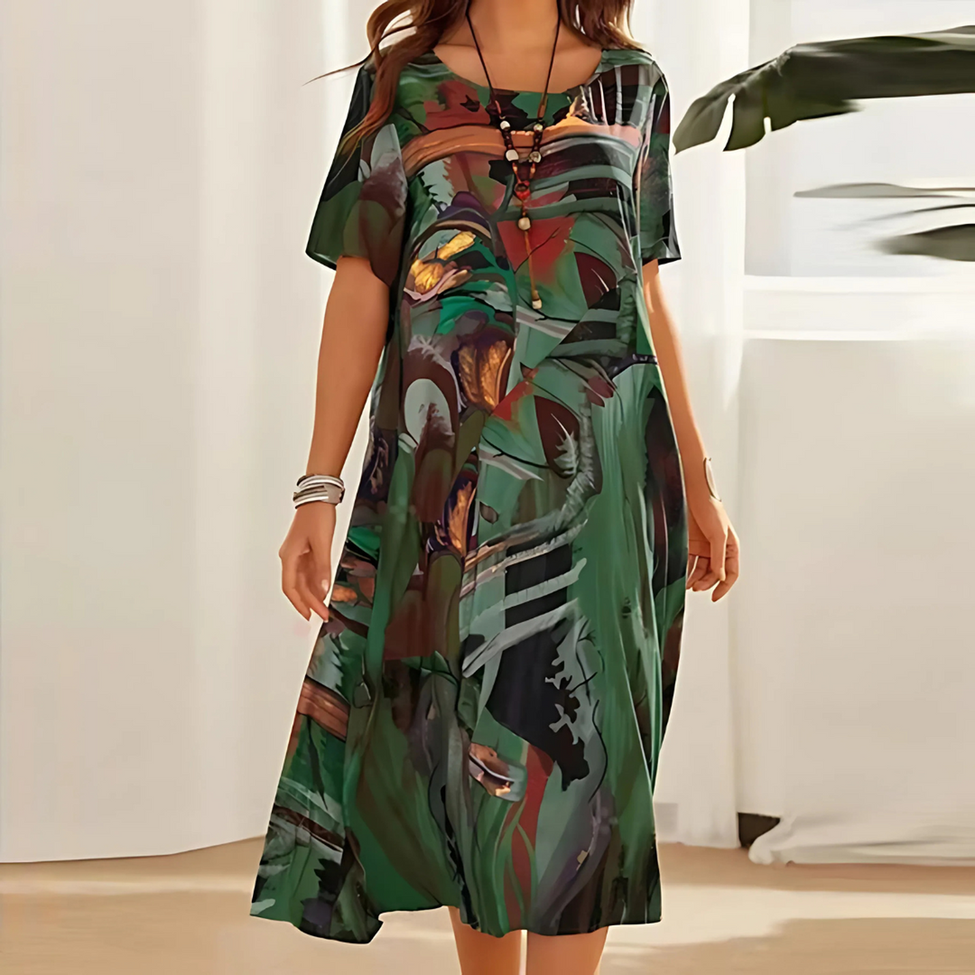 Riley | Women's Summer Printed Midi Loose Casual Dress