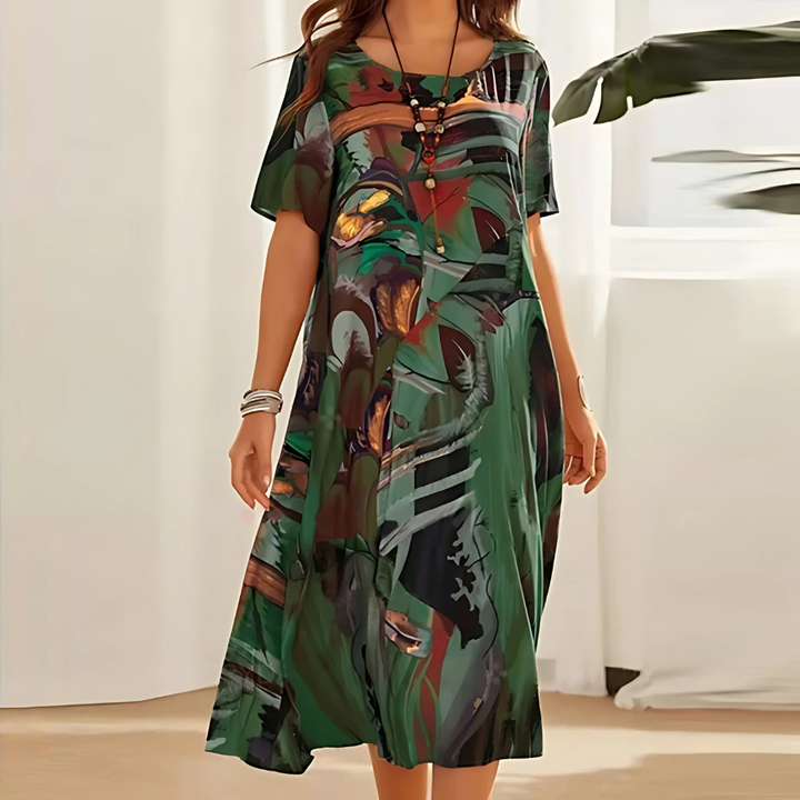 Riley | Women's Summer Printed Midi Loose Casual Dress