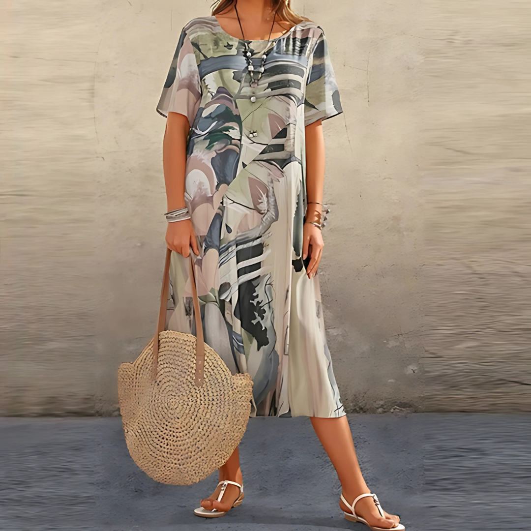 Riley | Women's Summer Printed Midi Loose Casual Dress