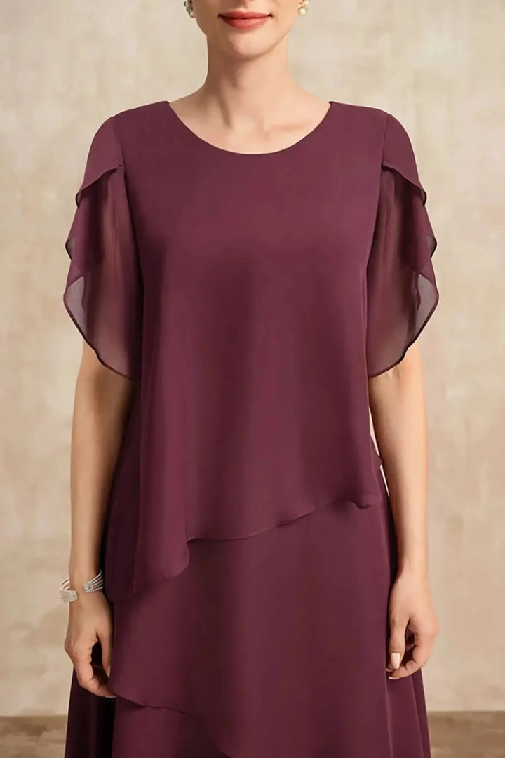 Rose | Women's Summer Layered Midi Elegant Occasion Dress