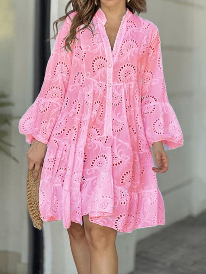 Ruby | Women's Eyelet Ruffle Mini Dress