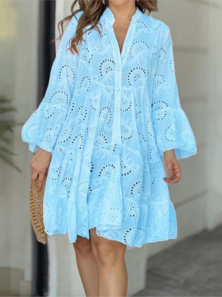 Ruby | Women's Eyelet Ruffle Mini Dress