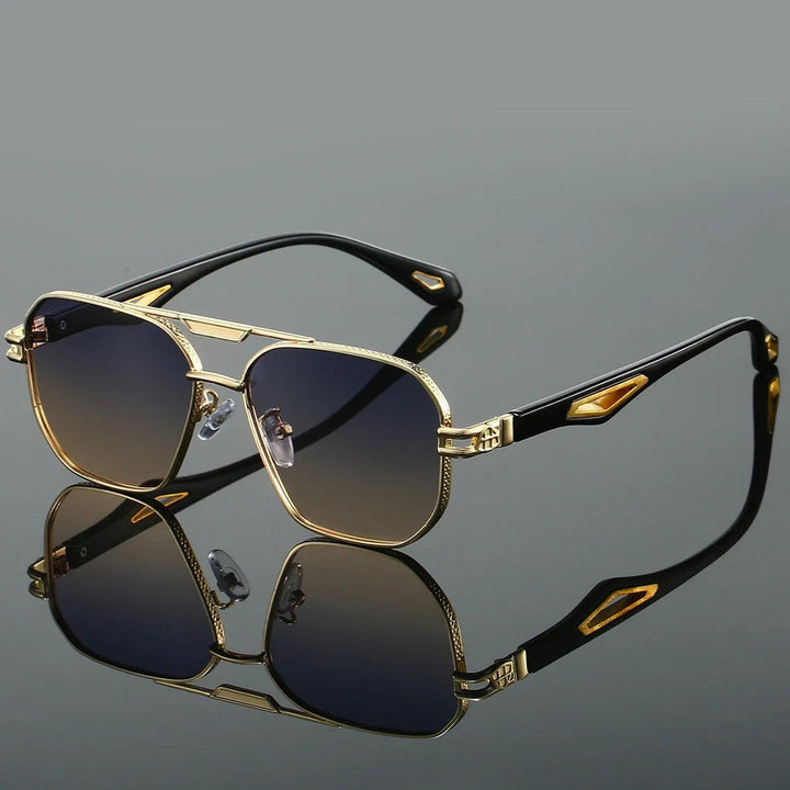 Ryan | Sunglasses Aviator Gold Frame Gradient UV400 Protection