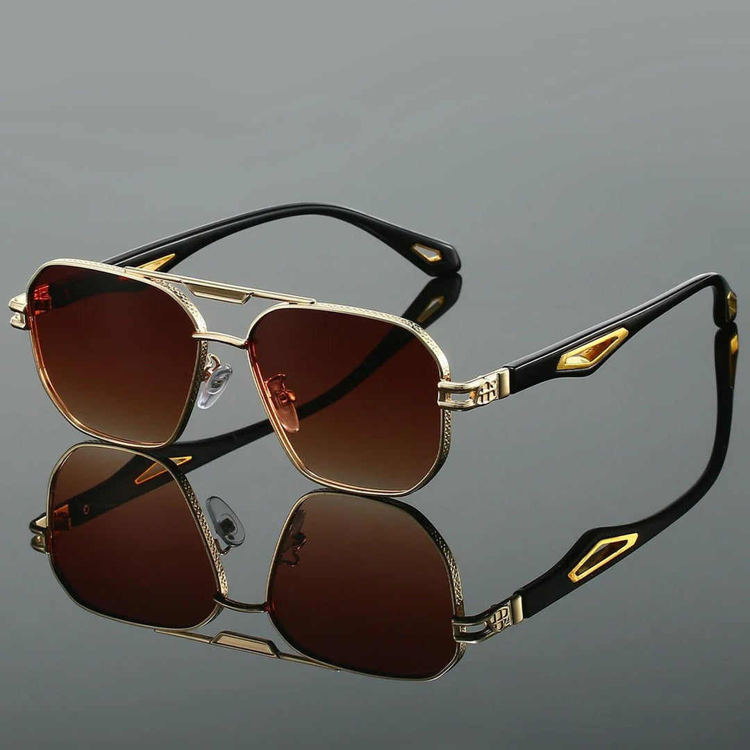 Ryan | Sunglasses Aviator Gold Frame Gradient UV400 Protection
