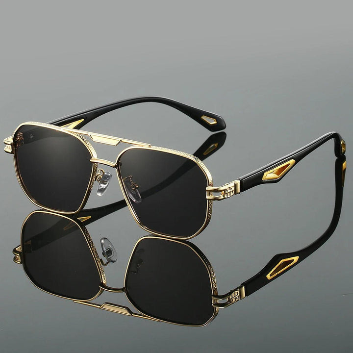Ryan | Sunglasses Aviator Gold Frame Gradient UV400 Protection
