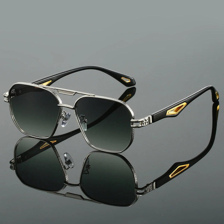 Ryan | Sunglasses Aviator Gold Frame Gradient UV400 Protection