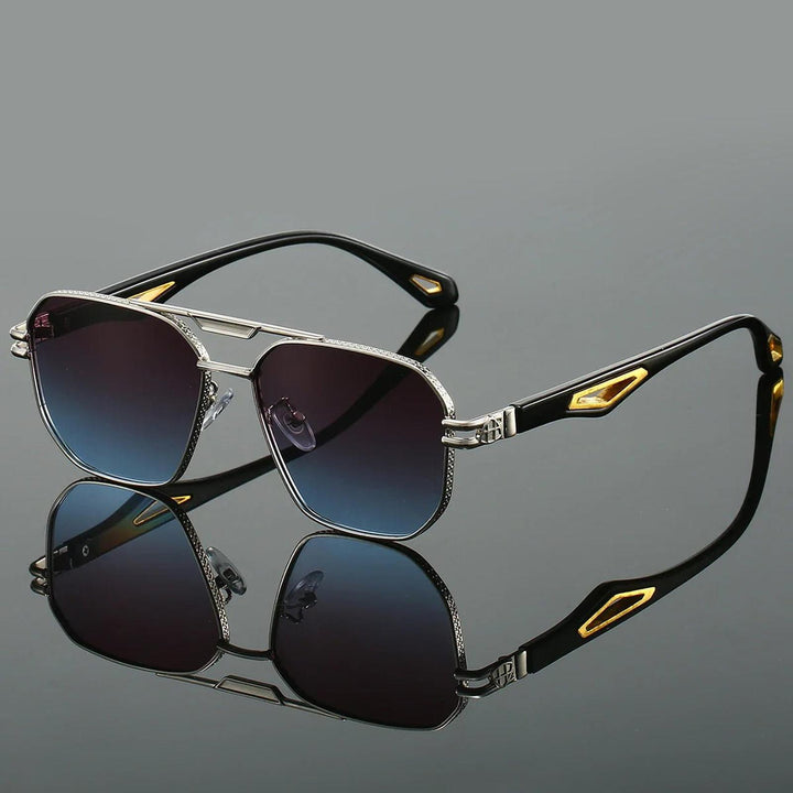 Ryan | Sunglasses Aviator Gold Frame Gradient UV400 Protection