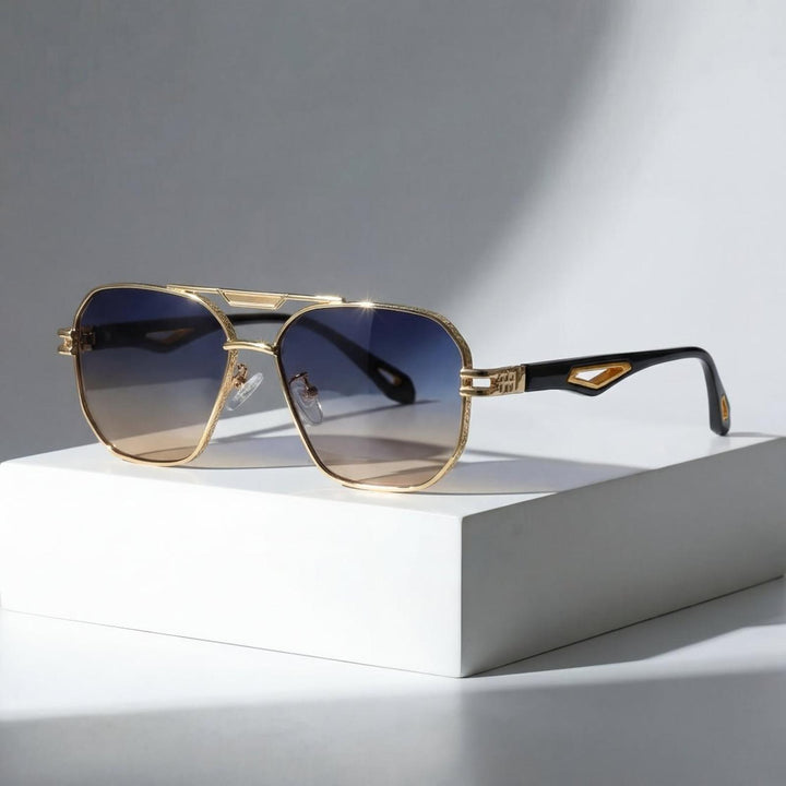 Ryan | Sunglasses Aviator Gold Frame Gradient UV400 Protection