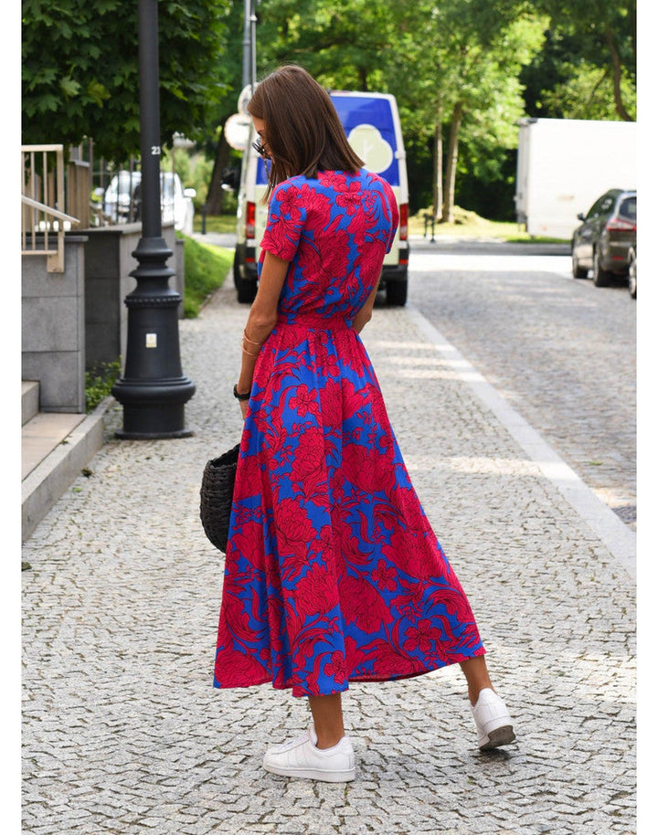 Samantha | Women's Summer Polka Dot Wrap Midi Dress