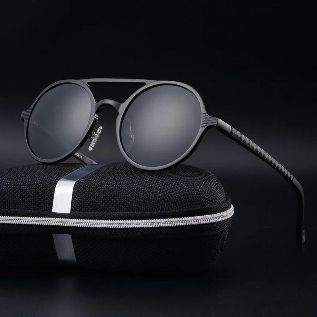 Samuel | Sunglasses Round Aviator Aluminum Frame Polarized UV Protection