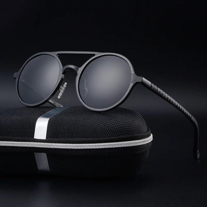 Samuel | Sunglasses Round Aviator Aluminum Frame Polarized UV Protection