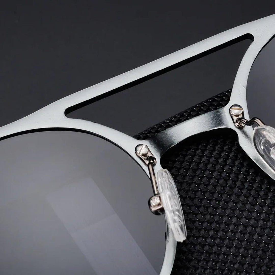Samuel | Sunglasses Round Aviator Aluminum Frame Polarized UV Protection